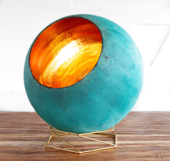 Oxidiertes Kupfer Türkis Stehlampe 45 cm – Oxidized lamps